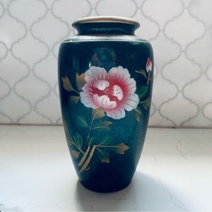 Japanese Ceramic Vase with Floral Design